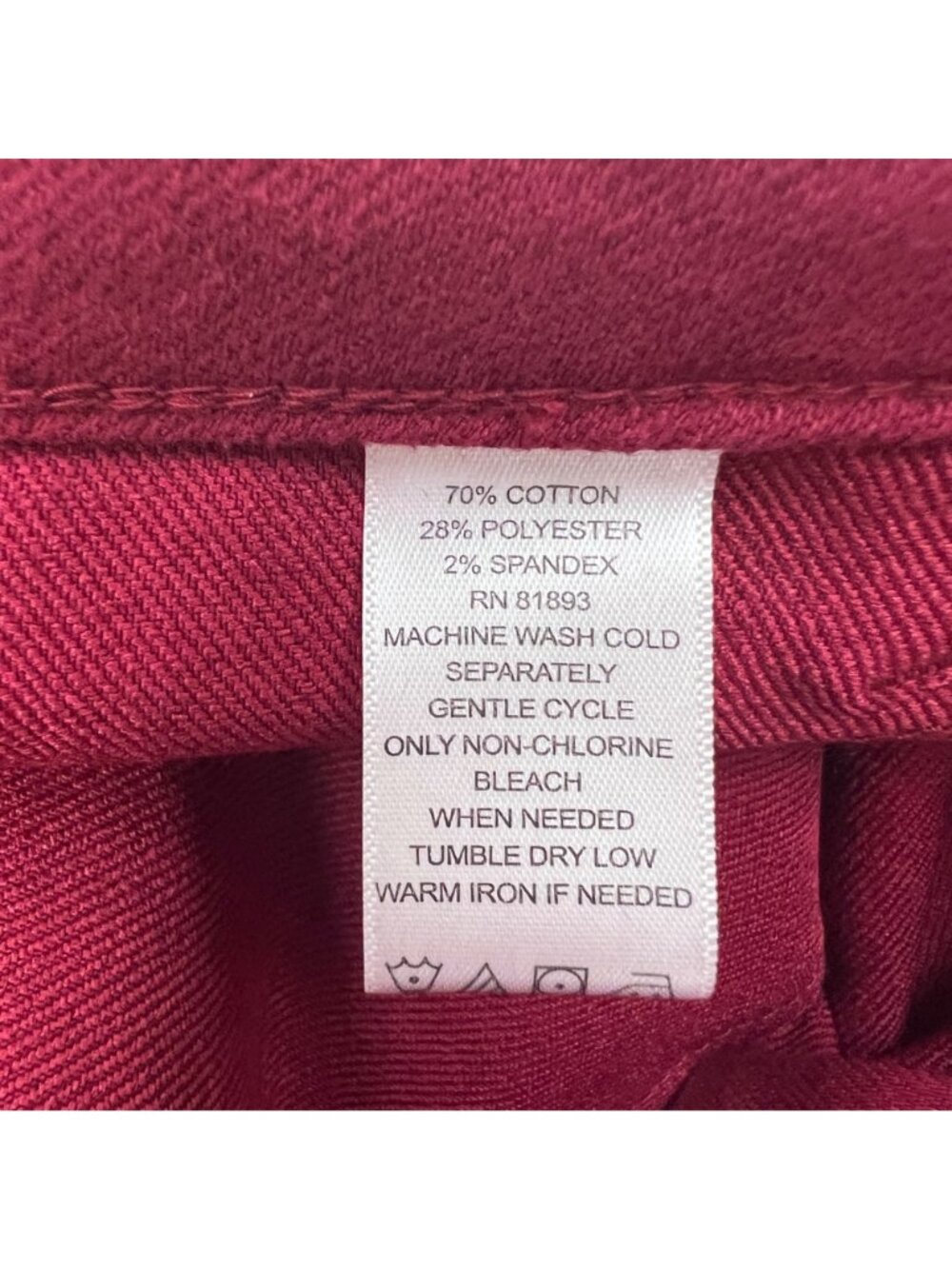 C Wonder Womens Bootcut Jeans Raspberry High Rise Size 20WP - Picture 9 of 9